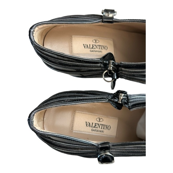 Valentino Garavani Patent Leather Heel Booties Black Size 36.5 EU/ 6 US - Picture 8 of 14